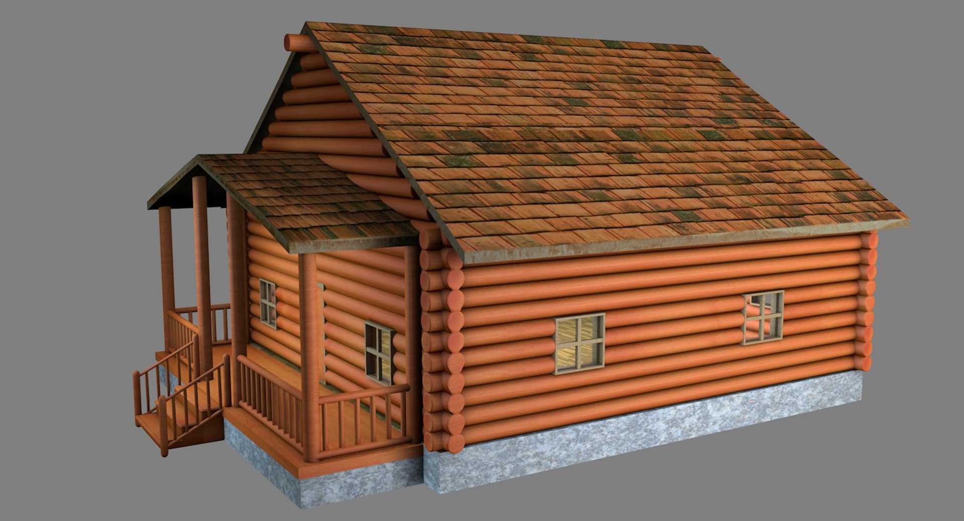 Log Cabin C4d