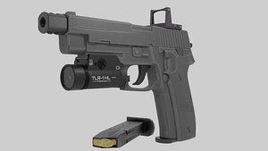 Sig Sauer P226 + Streamlight TLR-1 HL + Trijicon RMR Reflex Red Dot Sight