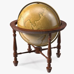 Floor Standing World Globe Antique