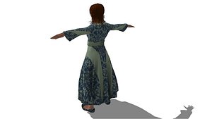 Female Character Low-poly 3D model