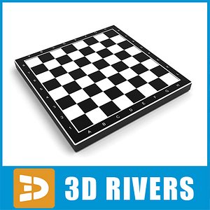 3d chessboard chess board model
