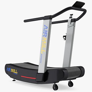 3D model Airmill Air Runner Crossfit Treadmill Rigged