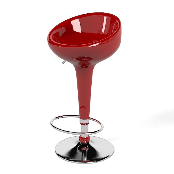 3d model scooper bar stool