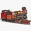 3d model steam train caboose