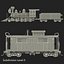 3d model steam train caboose