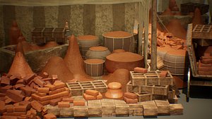 3D Clay Merchant 19 Assets model