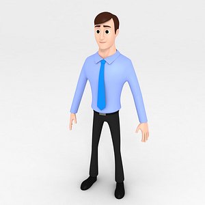 office man cartoon model