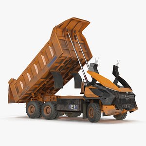 3D Electric Autonomous Dump Truck XCMG Dirty Rigged