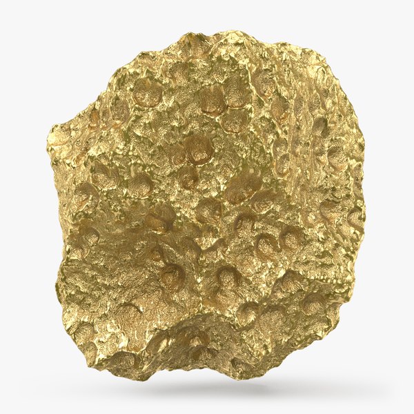 3D Gold Nugget 02