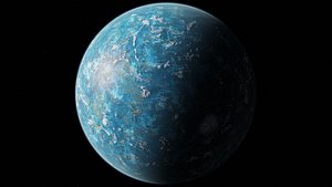 8K Alien Water Planet 1 3D model