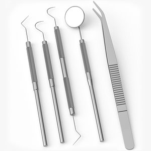 Dental Tools Set 3D Model