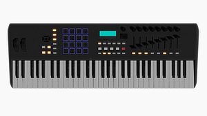 midi keyboard 3D model
