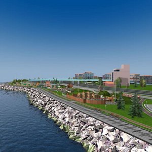 seaside city theme park