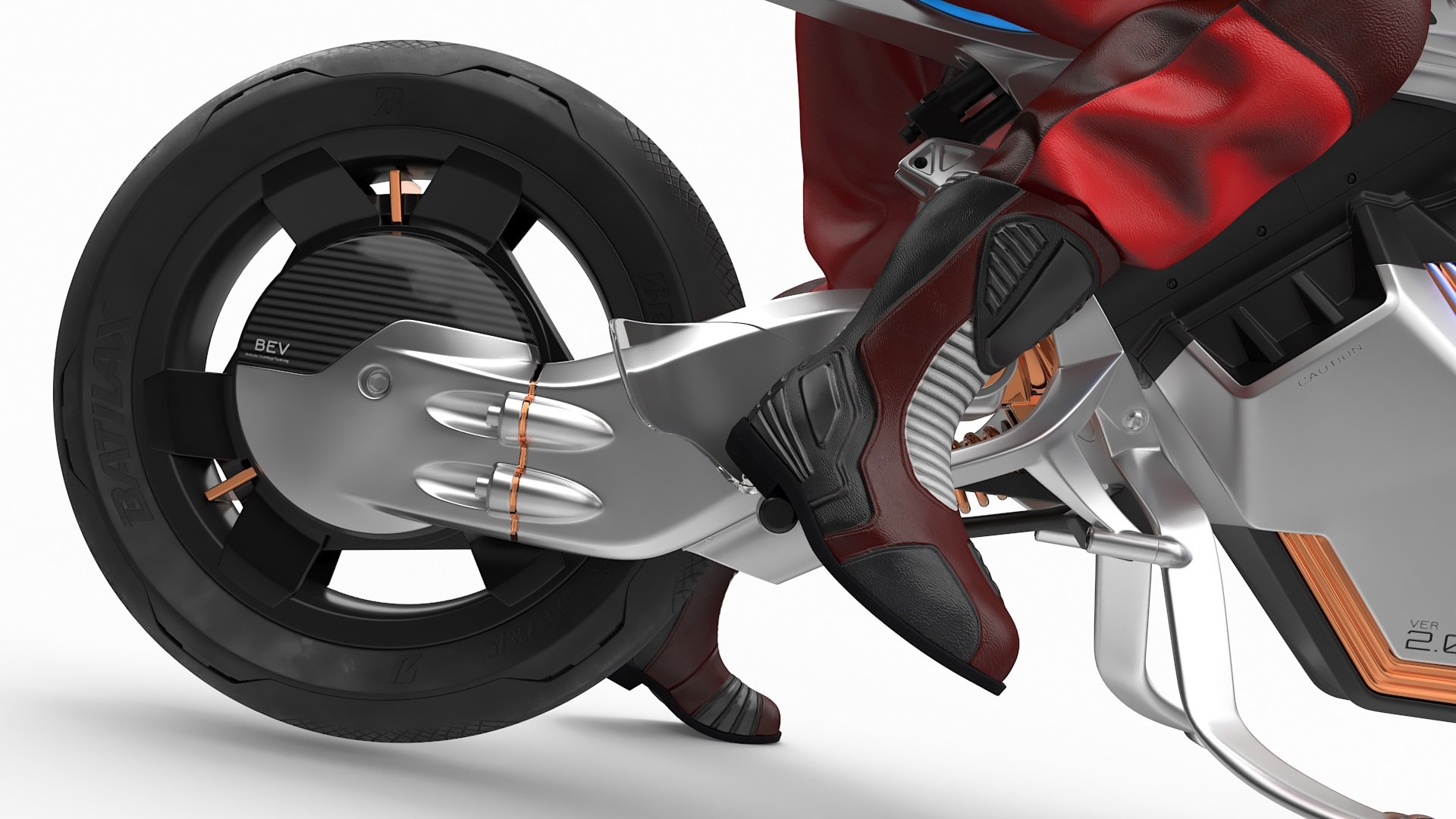 3D Racer On Yamaha MOTOROiD 2 Model - TurboSquid 2367778