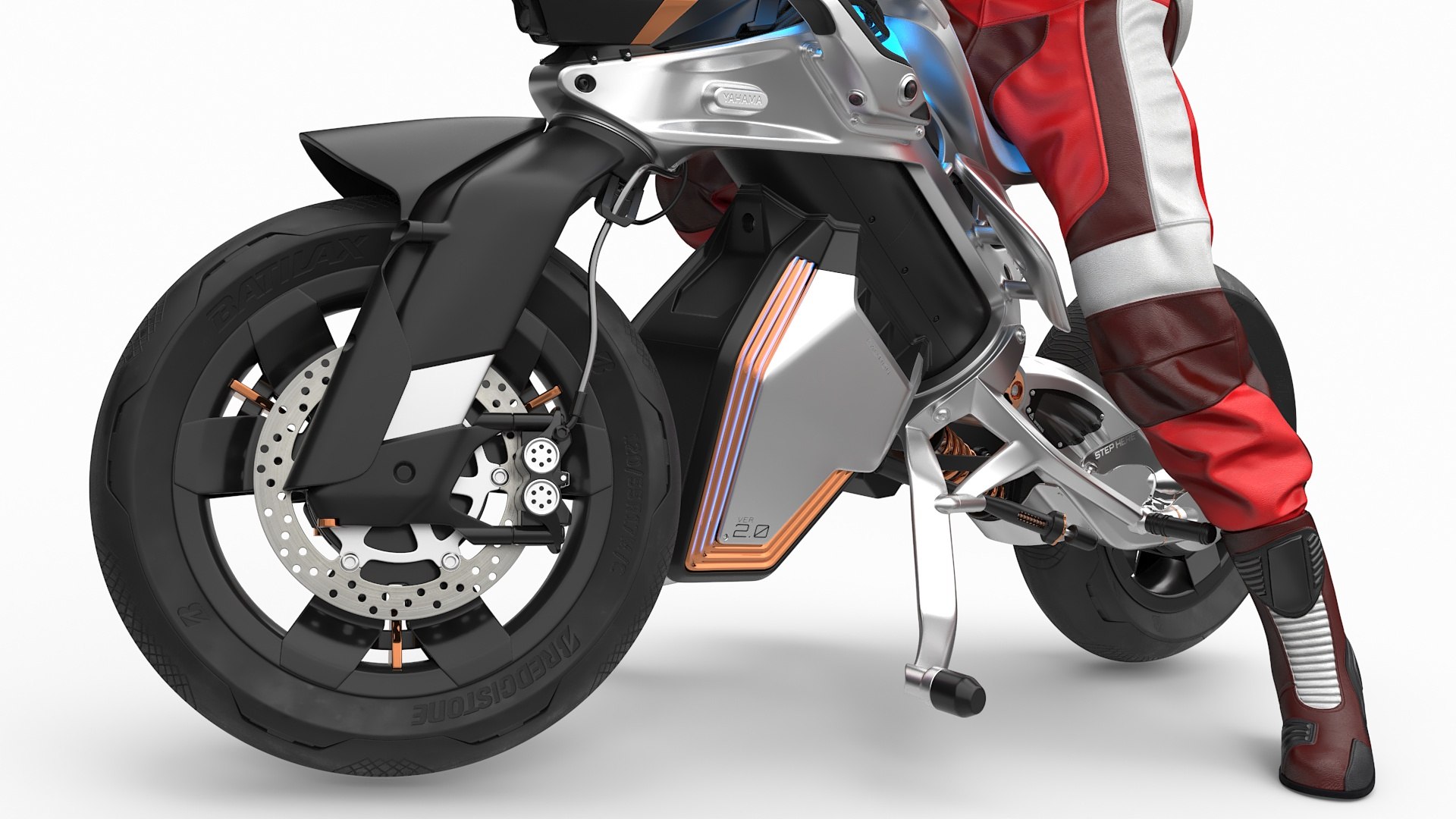 3D Racer On Yamaha MOTOROiD 2 Model - TurboSquid 2367778