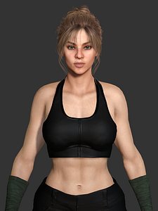 AAA 3D REALISTIC FEMALE CHARACTER - MUSCULAR BLONDE WOMAN