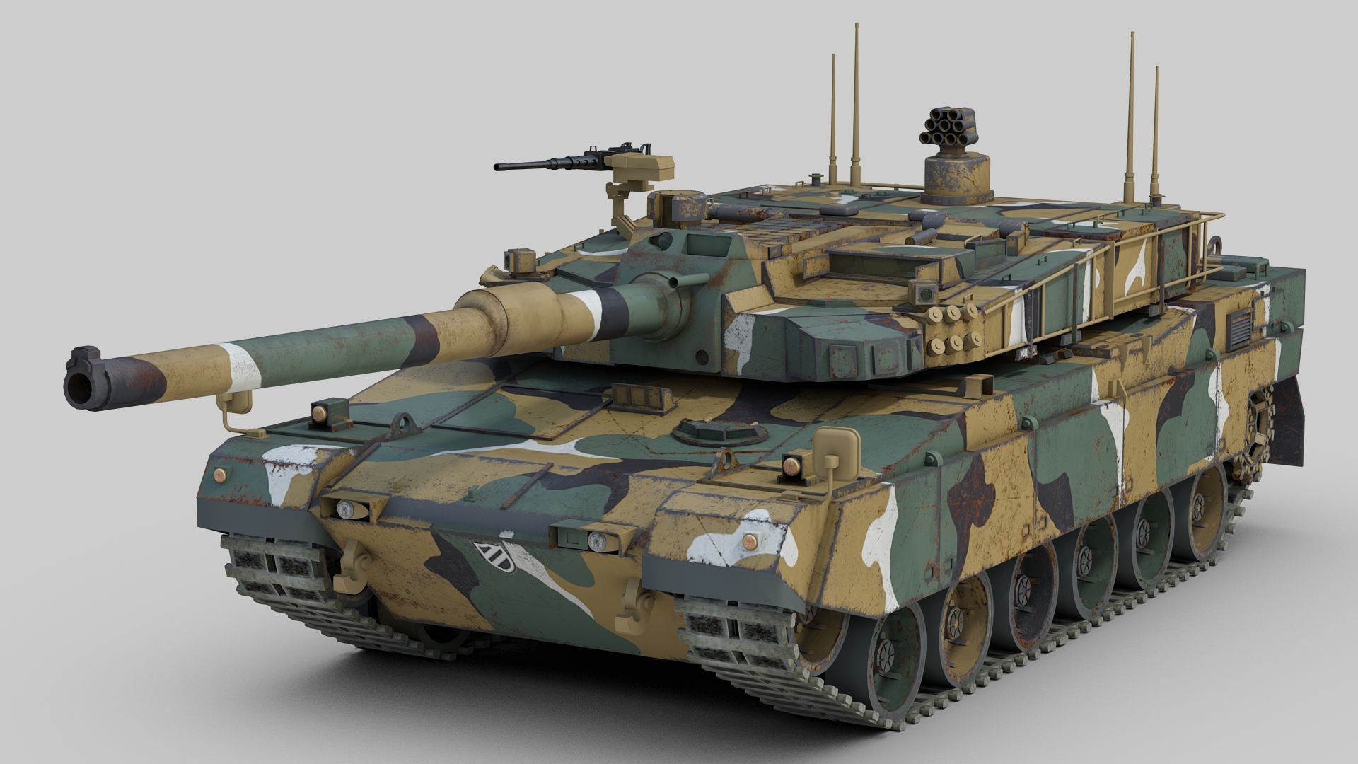 K2 Black Panther Main Battle Tank (3D Printed) x5