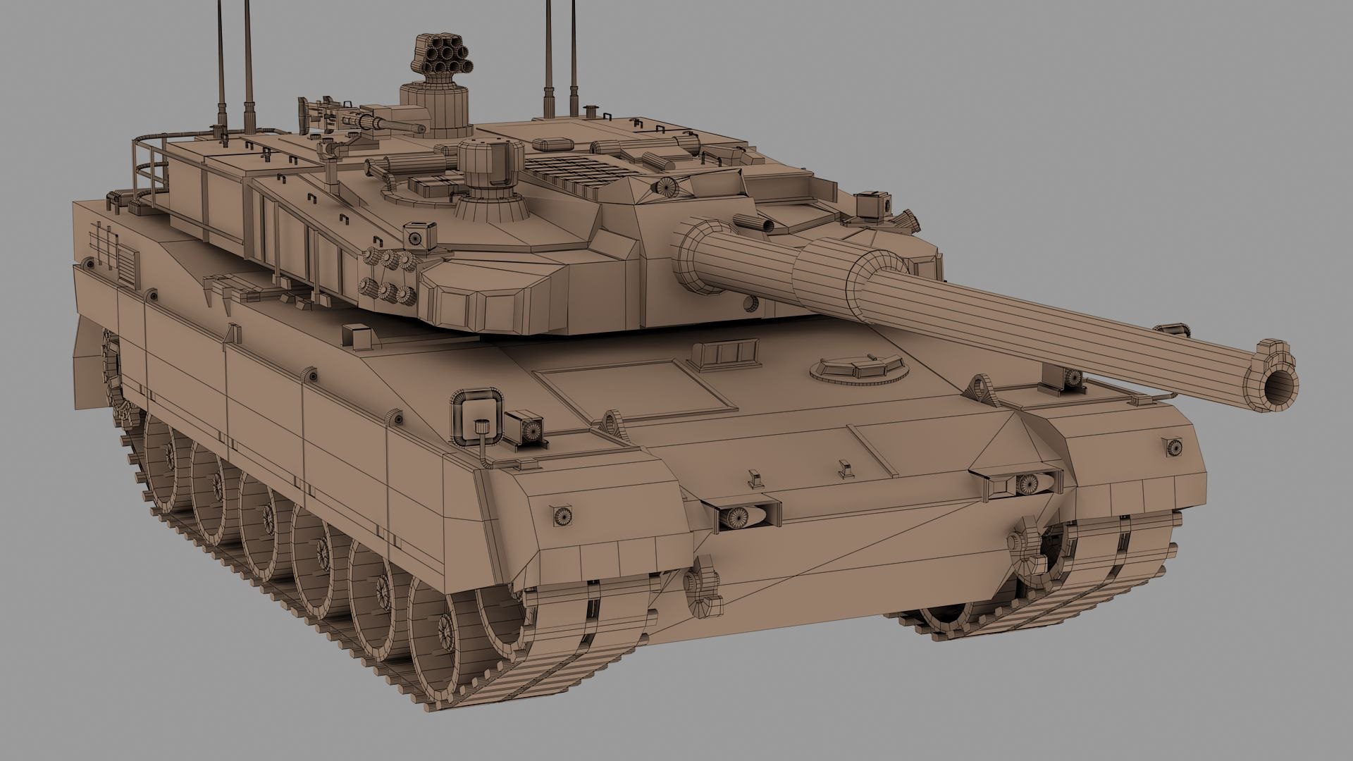 K2 Black Panther Battle Tank 3d Max