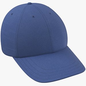 Blue Baseball Cap 3D model