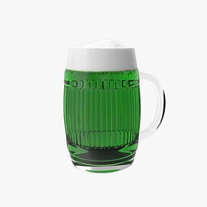 Mug of green beer Saint Patricks Day concept model