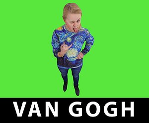 character van gogh girl 3d model