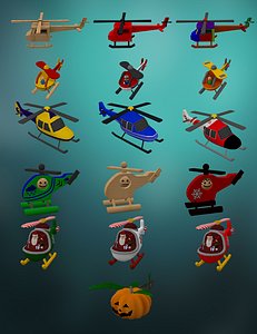 3D ar ready helicopter pack