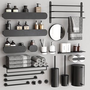 3D Bathroom Accessories 80 model