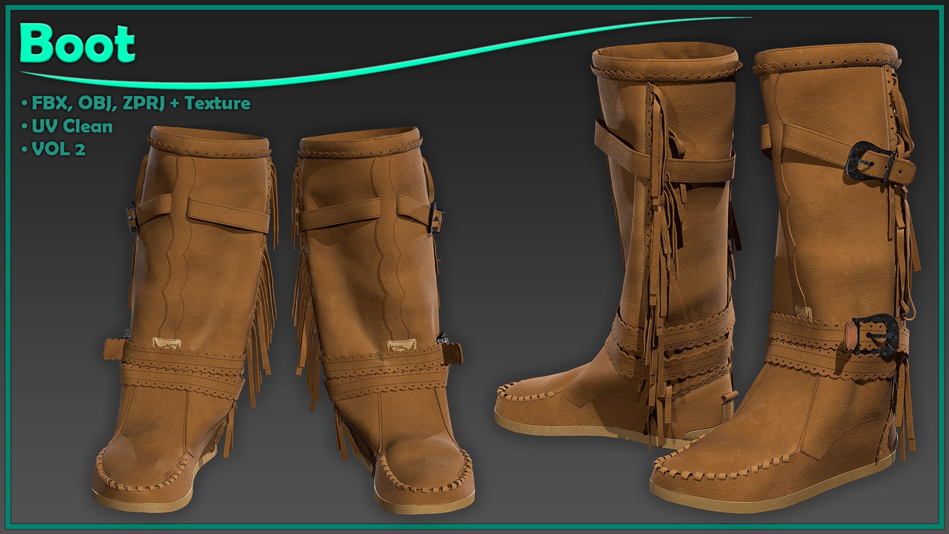 3D Female Indian Boot With Texture - TurboSquid 2362698