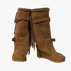 female Indian boot with texture