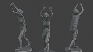3D Casual Female Zombie CZ4 0002