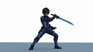 3D Sci-Fi Survival Bundle Cyber Hero Wolf Sniper Zombie Tiger model