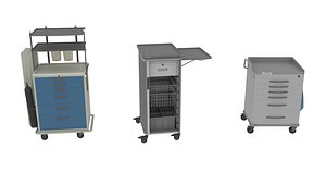Mobile Medical Carts 3D