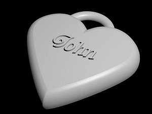 heart necklace 3d model