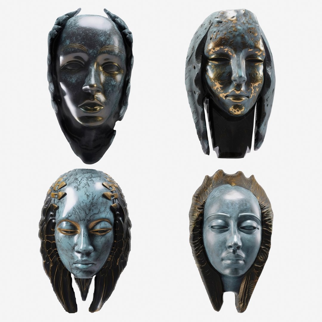 Sculpture Art Mask Pack 3D TurboSquid 2068271