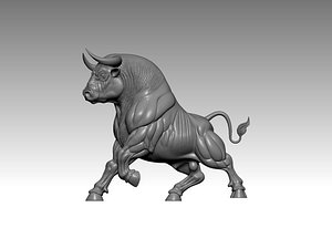 3D model bull statue