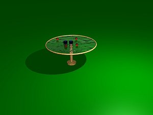 free garden table 3d model