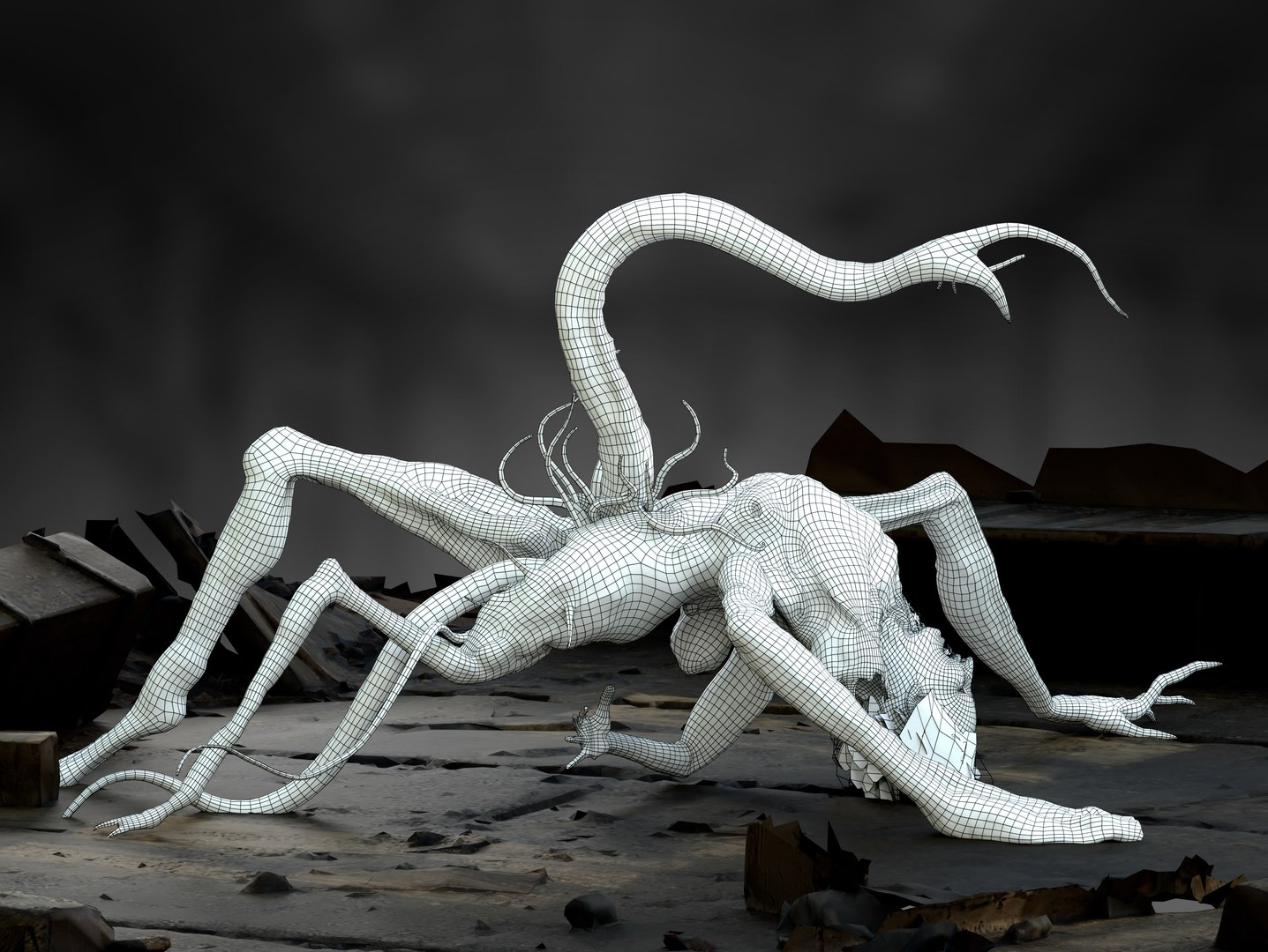 Split Face creature model https://p.turbosquid.com/ts-thumb/C3/1Shk0s/9Z/s4123lipa/jpg/1782845665/1920x1080/fit_q87/9b461b76a52e3225a8ef7f025d0bfbf581ef421d/s4123lipa.jpg