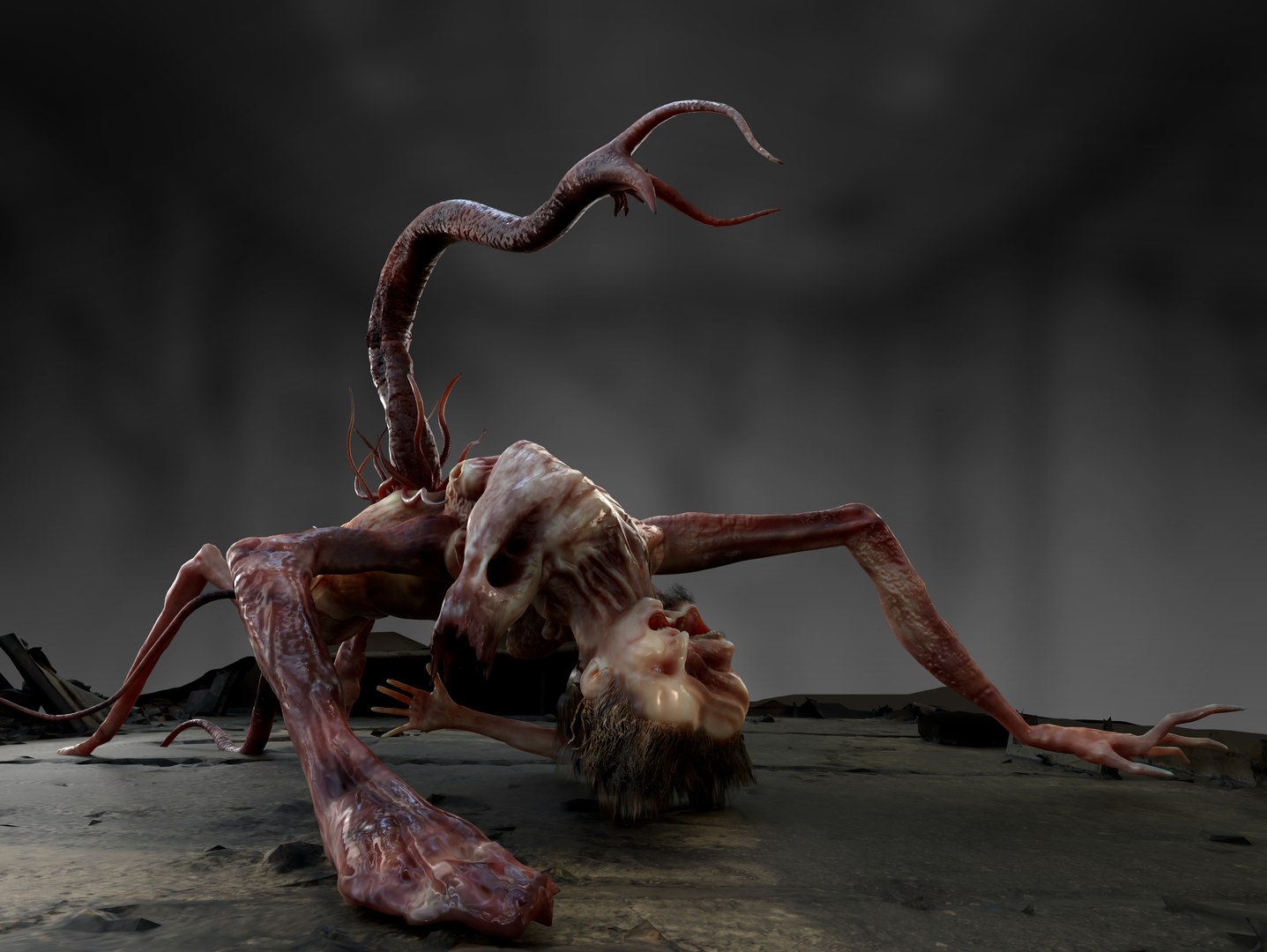 Split Face creature model https://p.turbosquid.com/ts-thumb/C3/1Shk0s/Bz/5/jpg/1782845660/1920x1080/fit_q87/11e6403272ed808dec2f057c8f8e6144fe433970/5.jpg