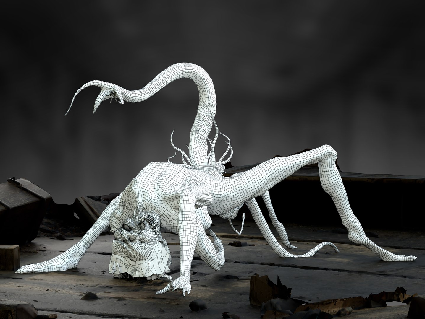 Split Face creature model https://p.turbosquid.com/ts-thumb/C3/1Shk0s/Ko/s312313lipa/jpg/1782845656/1920x1080/fit_q87/20ccfc2e6d688e9293952e51308ebdcd9c854146/s312313lipa.jpg