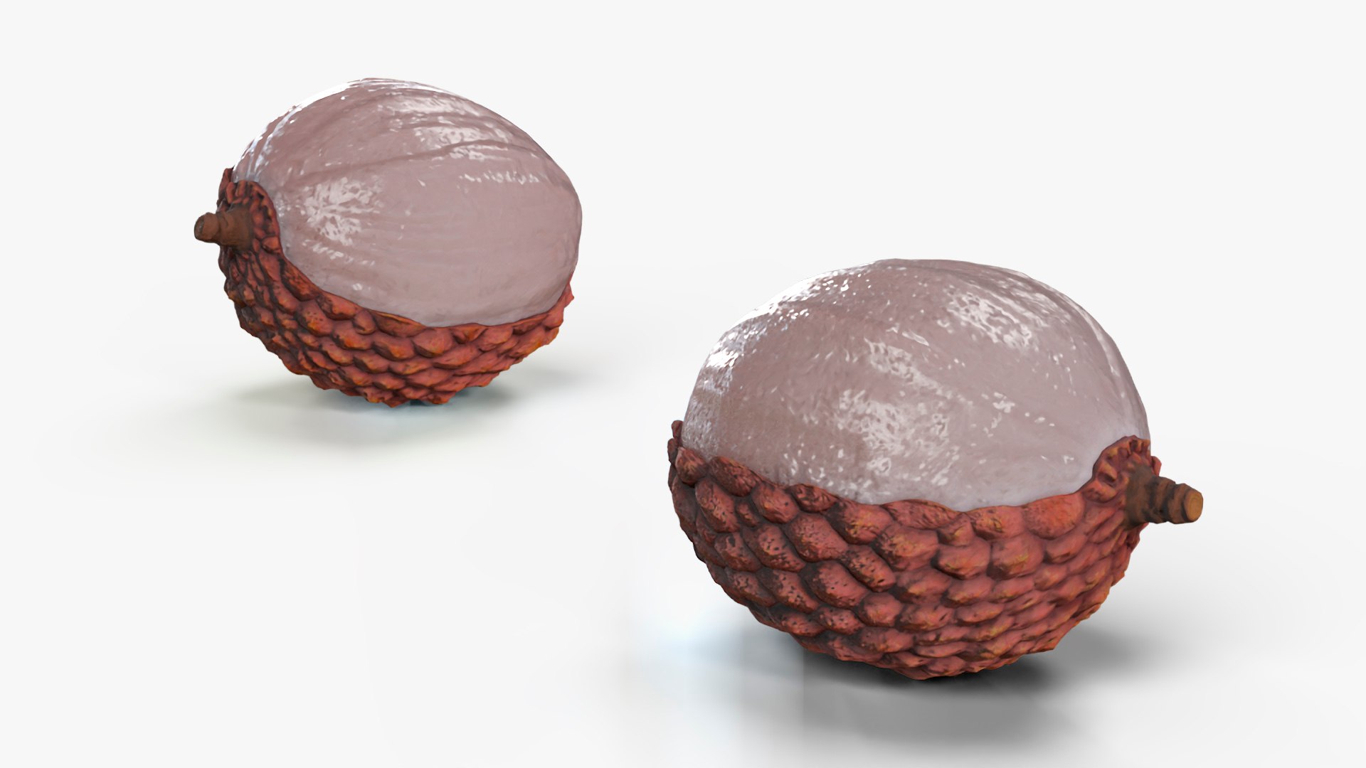Half Peeled Lychee Pink 3D Model - TurboSquid 2256263