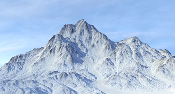 3d snow mountain model