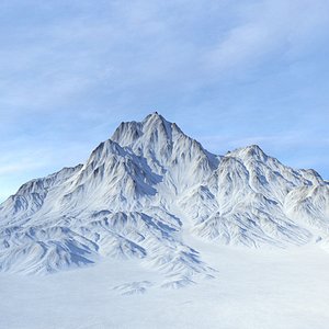 3d snow mountain model