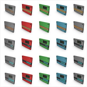 SciFi Panel Sign PBR 3D model