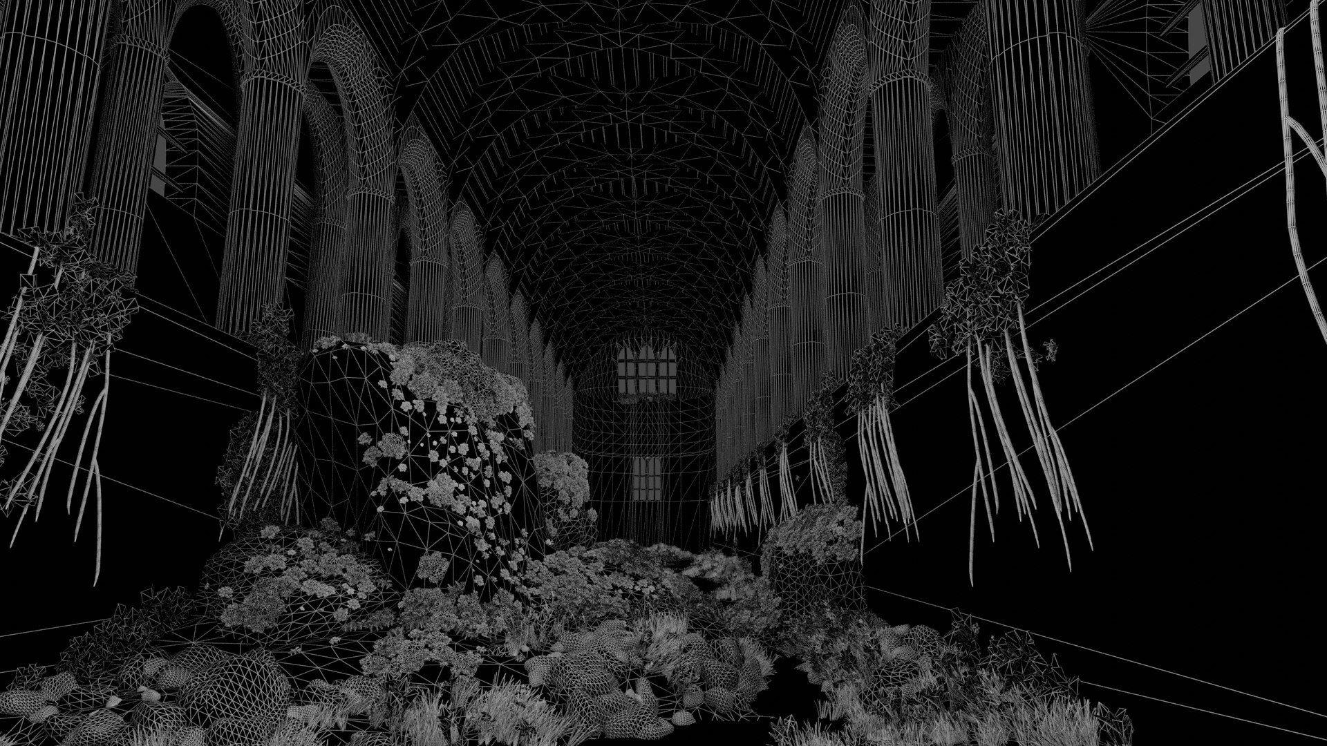 Scene rock plant 3D TurboSquid 1619143