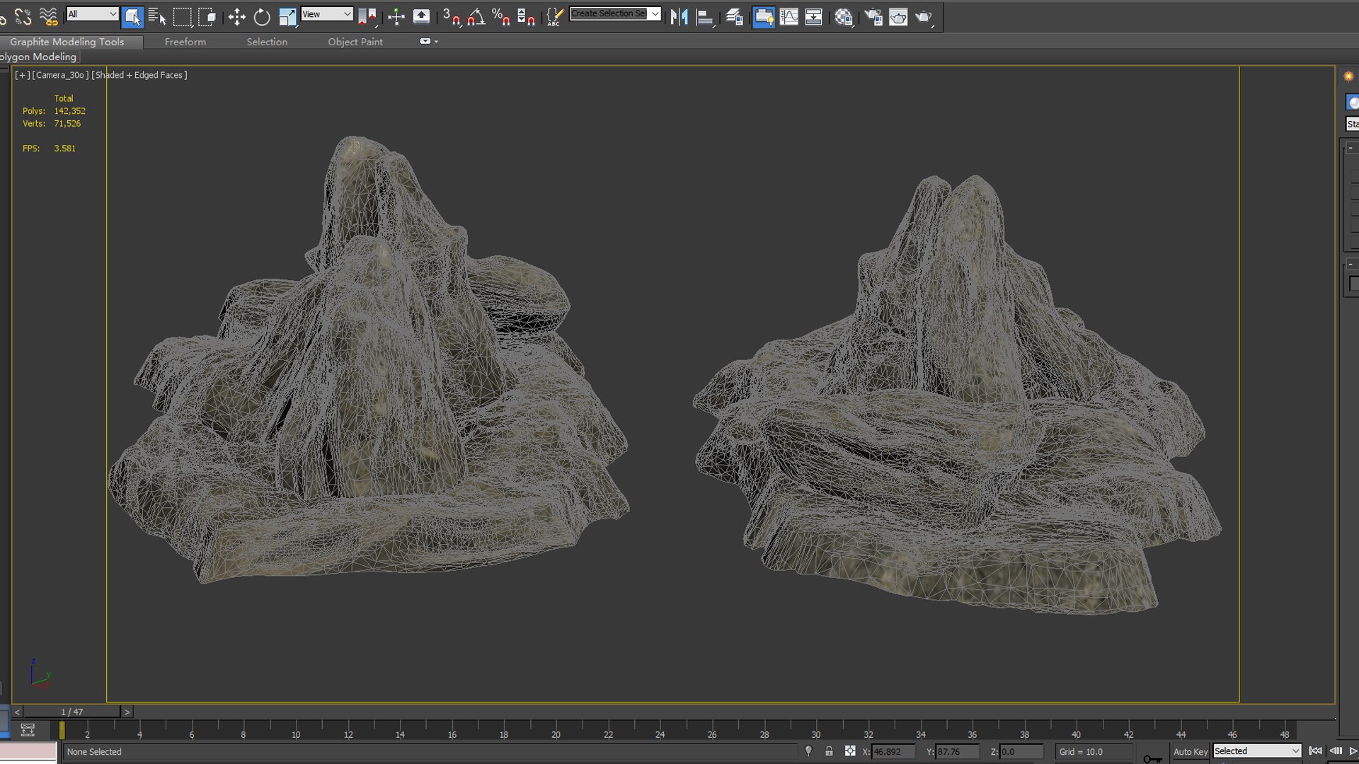 Realistic Concrete Stream Cliff Stone 3D Model - TurboSquid 2006114