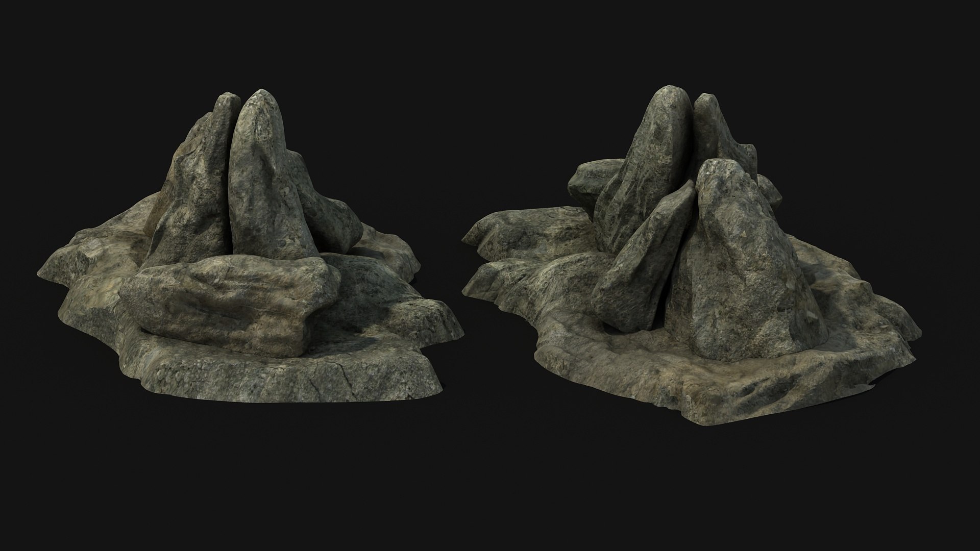 Realistic Concrete Stream Cliff Stone 3D Model - TurboSquid 2006114