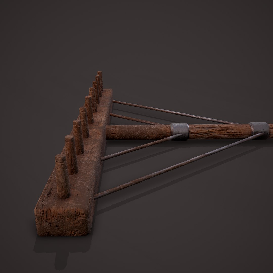 Medieval Rake 3D Model - TurboSquid 1603176