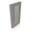 Modern Design White Metal Steel Door with Glass Details model 3D model