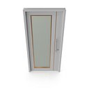 Modern Design White Metal Steel Door with Glass Details model