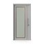 Modern Design White Metal Steel Door with Glass Details model 3D model